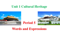 必修二Unit 1 Cultural Heritage Period 5 Words and Expressions