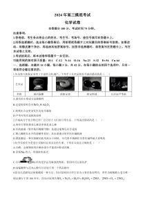 河北省保定市2024-2025学年高三上学期10月期中考试化学试题  Word版