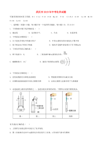 《湖北中考真题化学》2019年武汉市中考化学试卷及答案