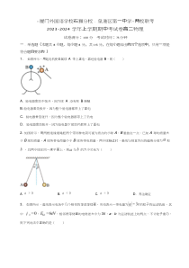 福建省泉州市泉港区第一中学、厦门外国语学校石狮分校2023-2024学年高二上学期11月期中联考物理试题