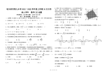 黑龙江省哈尔滨市第九中学2022届高三上学期+10+月月考+文数