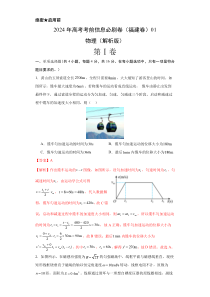 2024年高考物理考前信息必刷卷（福建卷）01（解析版）