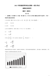 湘豫名校联盟2021届高三下学期5月联考数学理试题 含答案