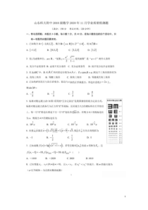 山东师大附中2021届高三11月学业水平测试数学试题含答案