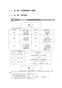 【精准解析】北师大版必修2一课三测：1.7.1-2柱、锥、台的侧面展开与面积　柱、锥、台的体积【高考】