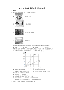 《山东中考真题物理》2018年山东潍坊市中考物理真word版含答案