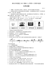 山东省青岛市即墨区2021届高三上学期11月期中检测化学试题含答案