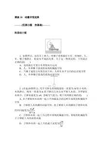 【精准解析】【新高考】2021高考物理人教版：课练18动量守恒定律