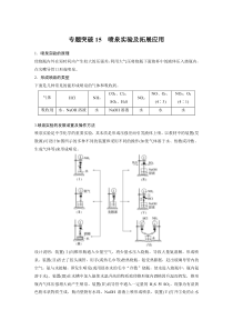 【精准解析】2021高考化学（江苏专用）突破特训：专题4专题突破15喷泉实验及拓展应用【高考】