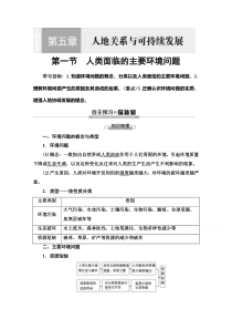 2019-2020学年高中新教材湘教地理必修第二册：第5章第1节　人类面临的主要环境问题【高考】