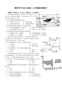 江西省樟树中学2022届高三上学期地理周练7含答案