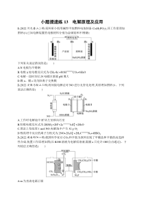 2023届高考二轮总复习试题 化学（适用于老高考新教材） 小题提速练13　电解原理及应用