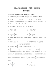 安徽省合肥市合肥市六中2021届高三上学期第十三次限时练数学（理）试题（12月）