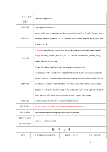 高中英语必修四教案：unit2+Language+points+learning