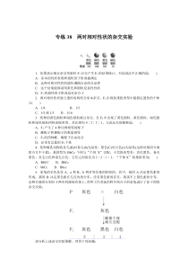 2024版《微专题·小练习》生物 新教材 专练38　两对相对性状的杂交实验