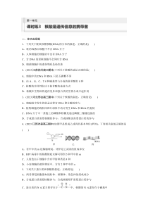 2024届高考一轮复习生物试题（苏教版）第一单元 课时练3 核酸是遗传信息的携带者 Word版