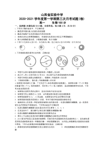 山西省实验中学2020-2021学年高一上学期第三次月考生物 含答案