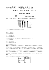 第一节　自然资源与人类活动